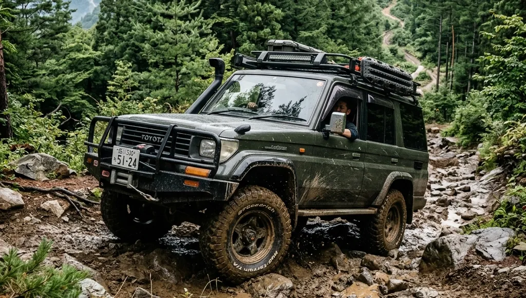 Rugged Japanese 4x4 SUV conquering a muddy mountain trail - Off-Road & Adventure Collection